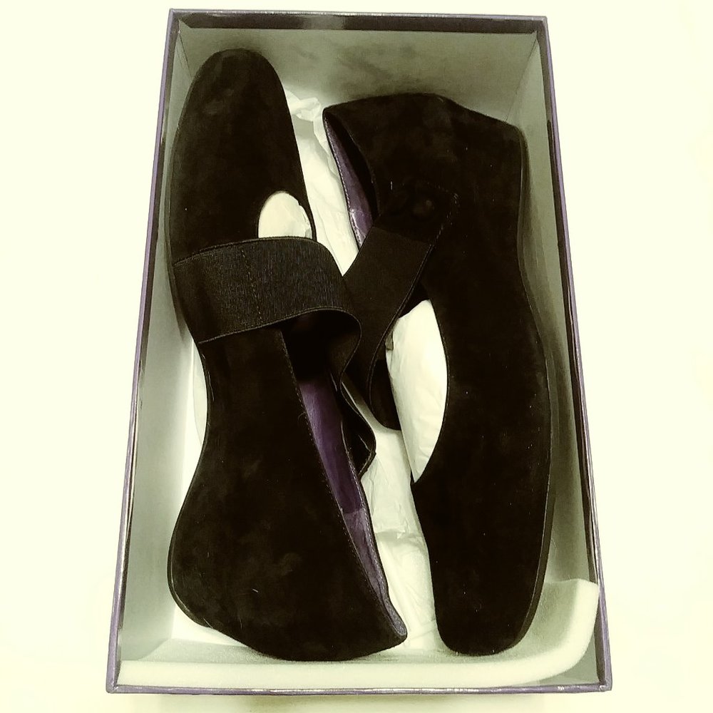 Womens Vaneli Suede Leather Mary-Jane Wedge 11.5M